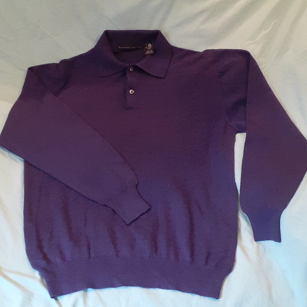 Beautiful Purple 100% Virgin Wool made in Italy